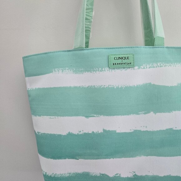 Clinique x Drawbertson Striped Tote Bag – New with Tags - Bright and Fresh - Picture 9 of 16